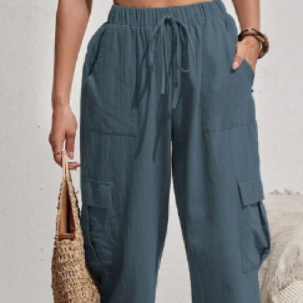 #130 CARGO JOGGERS ELASTIC WAIST.
